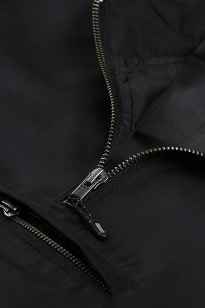 Men's Black Popover Sports Sweatshirt