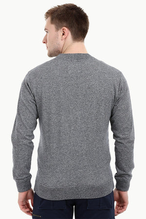 Men's Buttoned Steel Grey English Cardigan