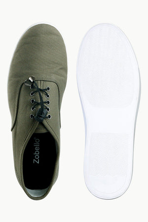 Men's Elastic Tassel Green Boat Shoes