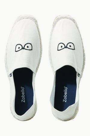 Men's Beige Eyeglasses Tag Espadrilles