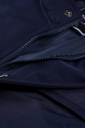 Men's Navy Padded Winter Zipper Jacket