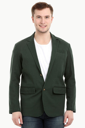 Men's Seaweed Green Twill Blazer