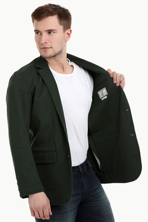 Men's Seaweed Green Twill Blazer