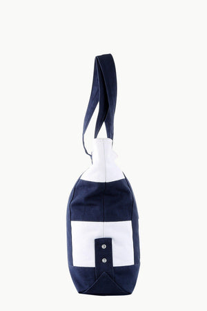 Canvas Colorblock Beach Tote Bag
