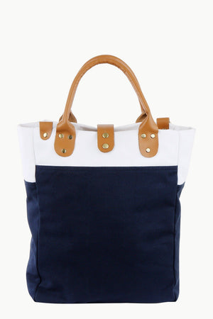 Zobello Canvas Colorblock Urban Tote Bag