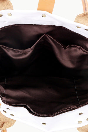 Zobello Canvas Colorblock Urban Tote Bag