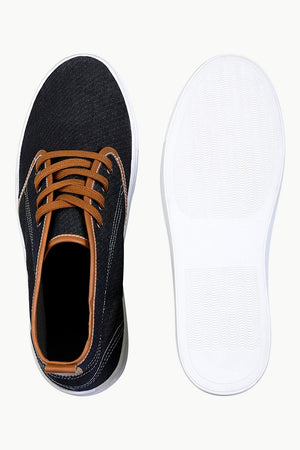 Canvas High Ankle Lace Up Plimsolls