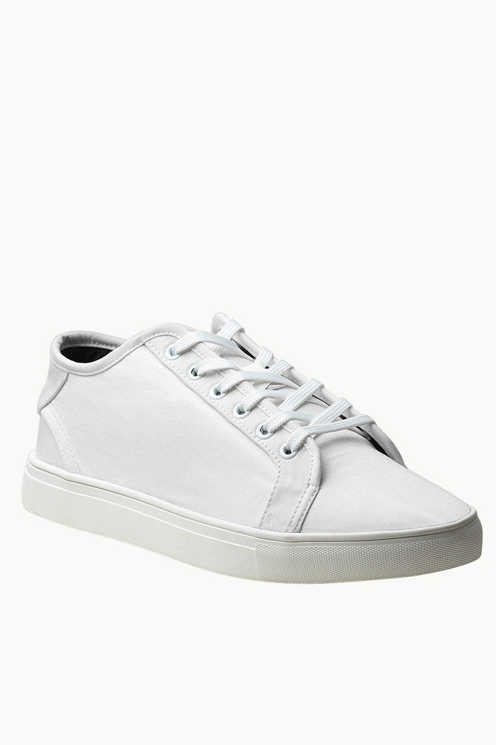 Buy Online Canvas White Canvas Lace Up Plimsolls For Men Online At Zobello buy-online-canvas-white-canvas-lace-up-plimsolls-for-men-online-at-zobello