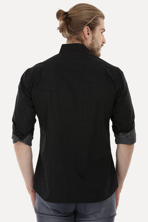 Casual Band Collar Shirt