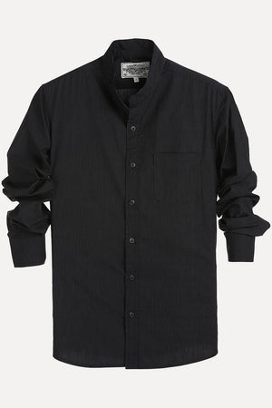 Casual Band Collar Shirt