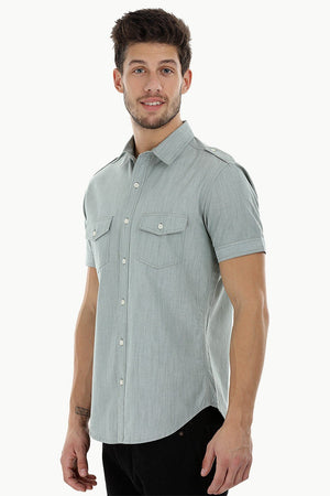 Short Sleeves Shirt with Epaulets