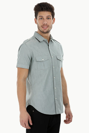 Short Sleeves Shirt with Epaulets