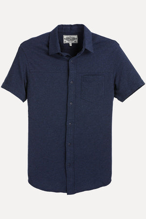 Buy Online Casual Officer Heather Navy Knit Shirt for Men Online – Zobello