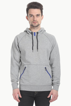 Cotton Fleece Hoodie With Zipper