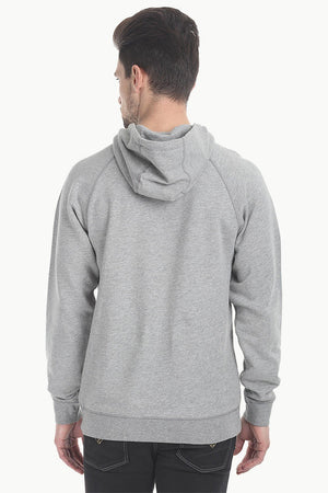 Cotton Fleece Hoodie With Zipper