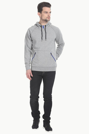 Cotton Fleece Hoodie With Zipper