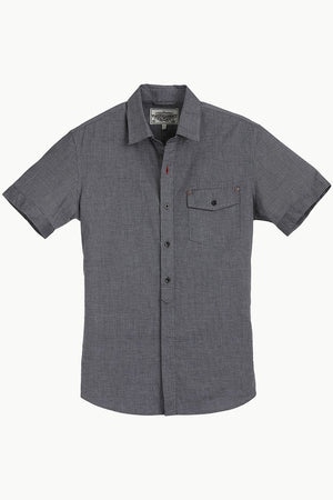 Charcoal Shirt with Semi Concealed Placket