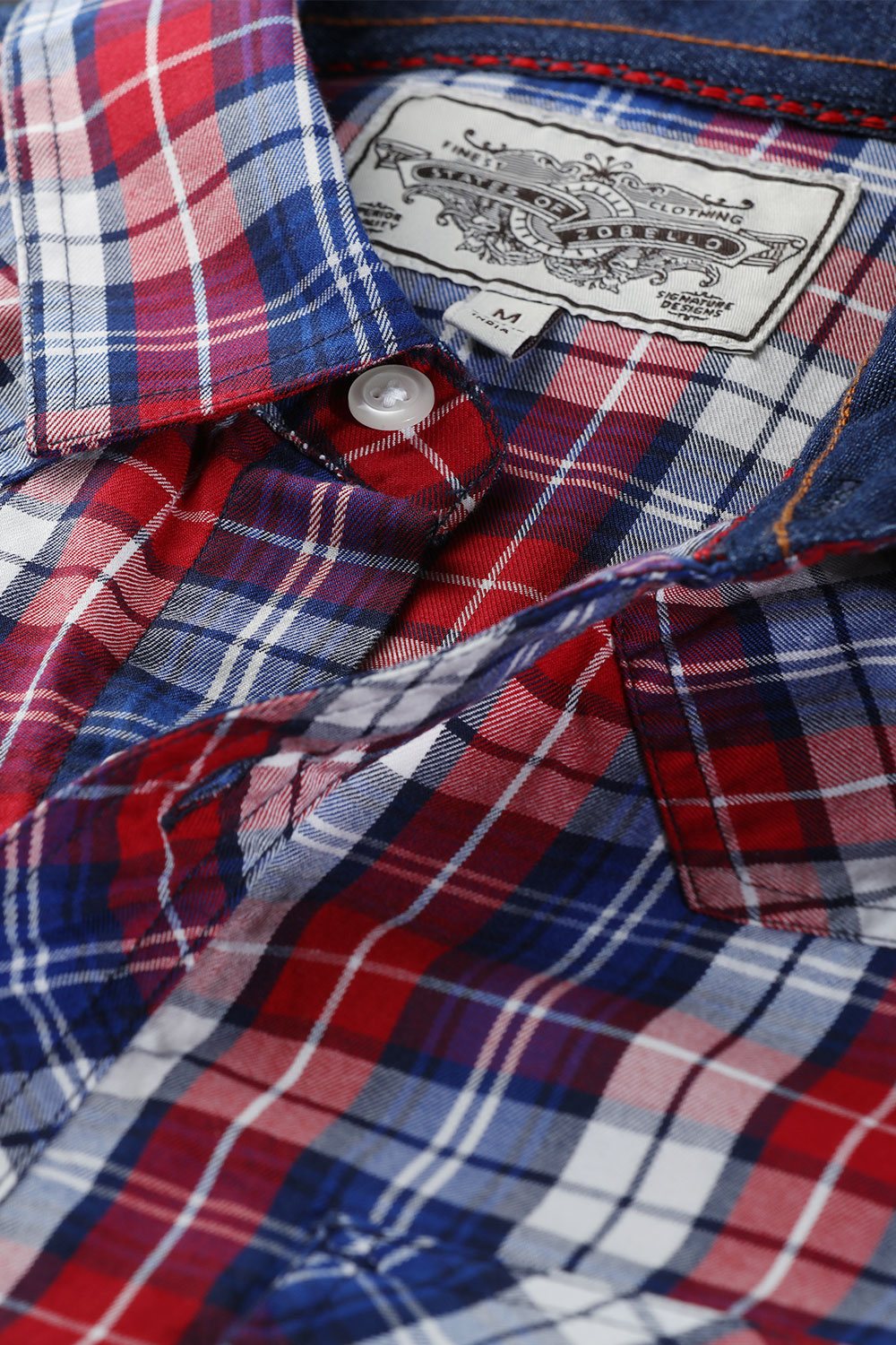 Check Shirt with Denim Yoke – Zobello - Main Image