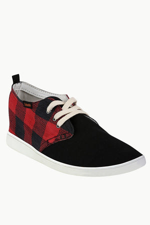 Checkered Lace Up Plimsolls