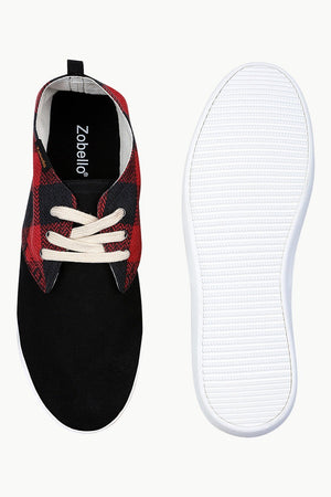Checkered Lace Up Plimsolls