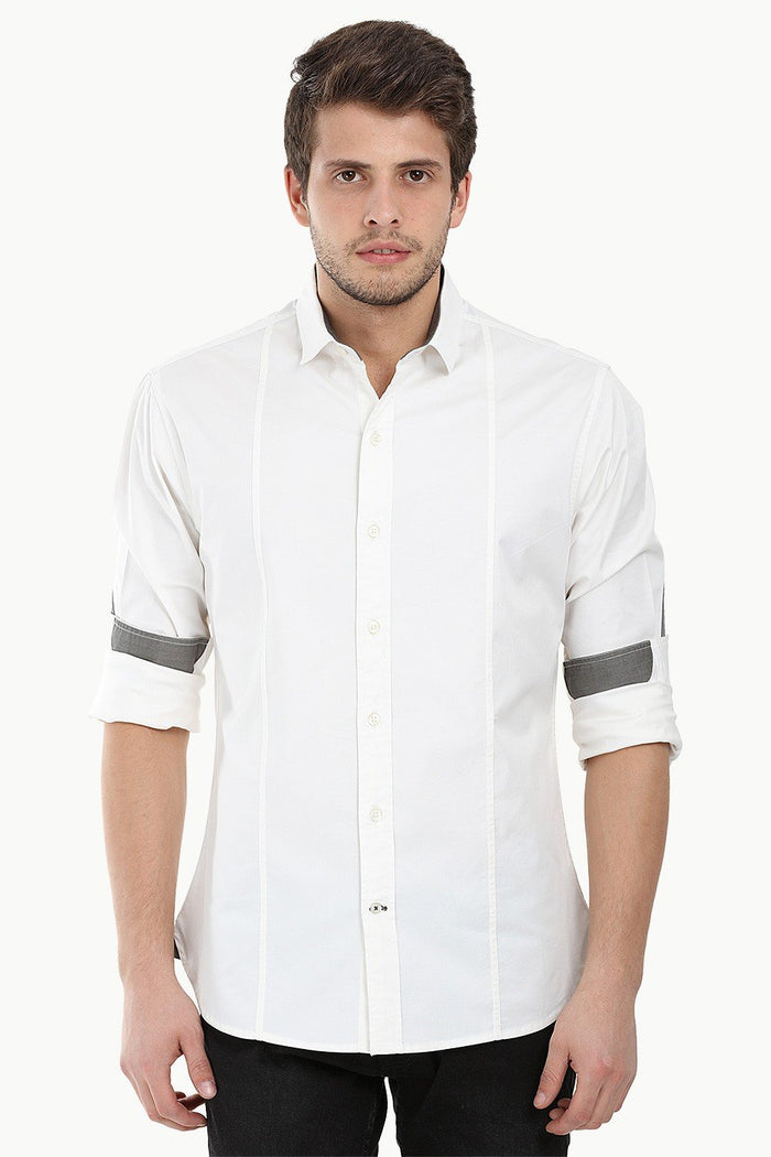 White Cotton Stretch Shirt