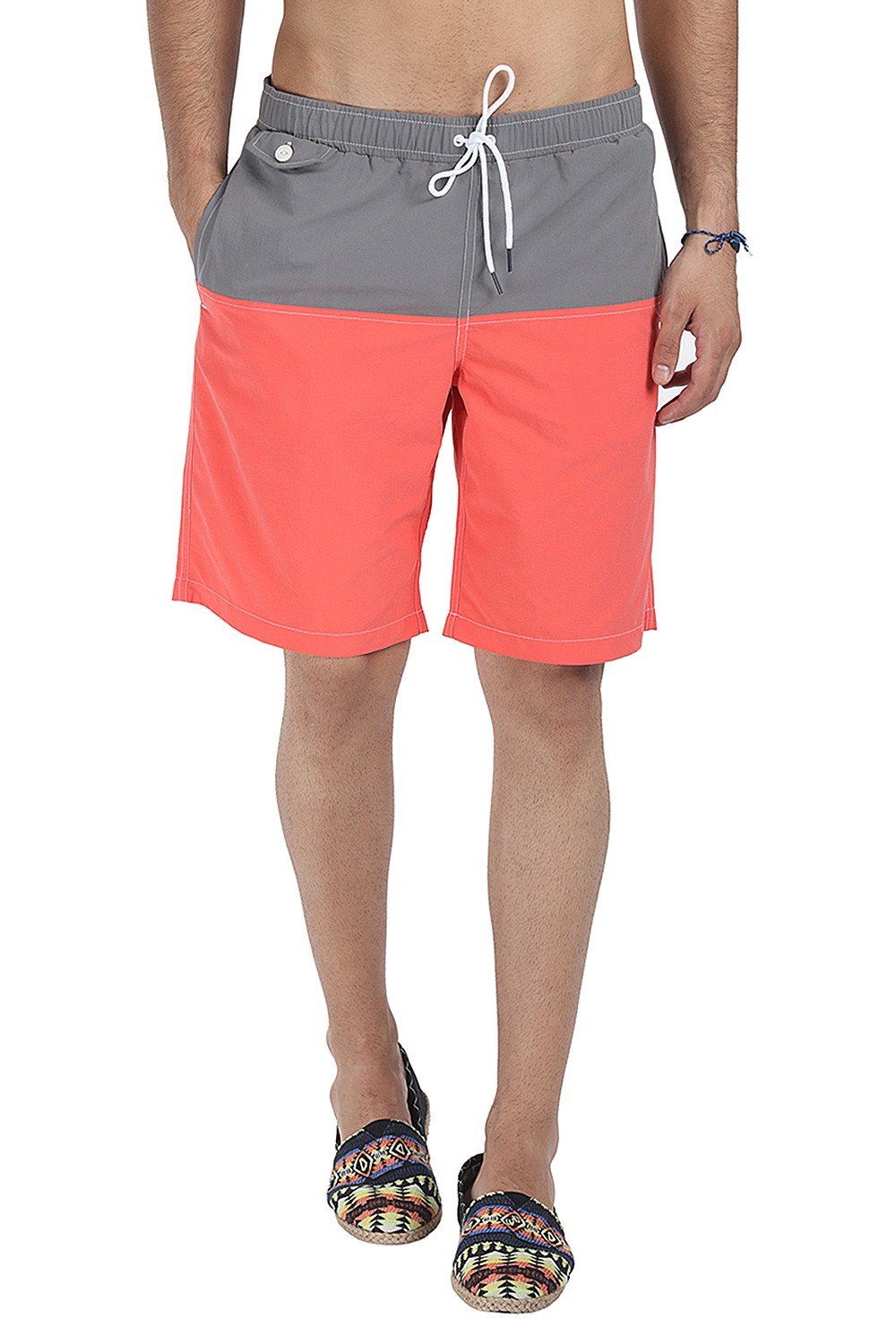 Bright Color Block With 9'' Inseam