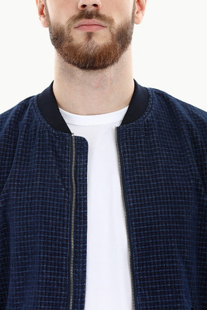 Indigo Corduroy Bomber Jacket