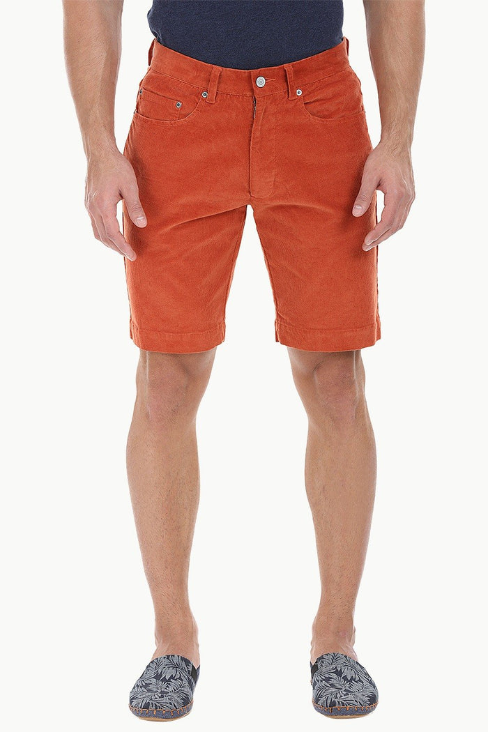 Slight Stretch Cord Slim Fit Shorts