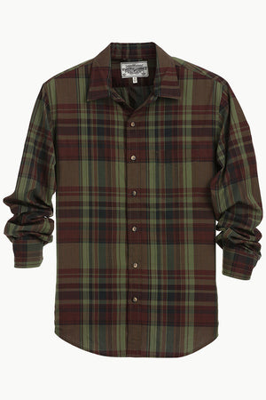 Crocodile Green Checked Plaid Shirt