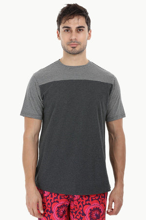 Cut & Sew Stripe T-Shirt