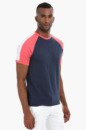 Man cut and sew panel sweatshirt sale