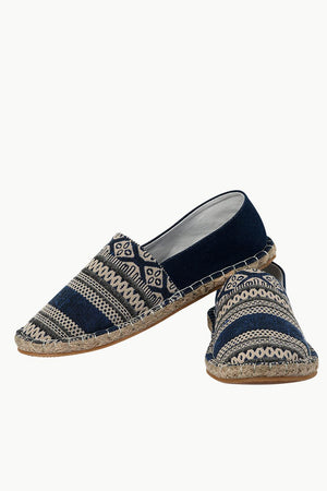 Dobby Navy Detail Ikat Espadrilles