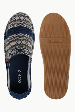 Dobby Navy Detail Ikat Espadrilles
