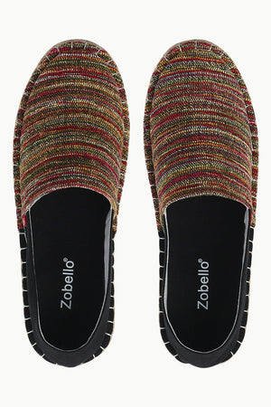 Dobby Red Detail Ikat Espadrilles