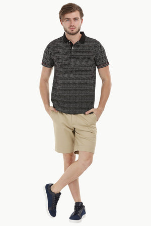Dotted Print Polo T-Shirt