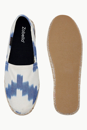 Navy Ikat Weave Espadrilles