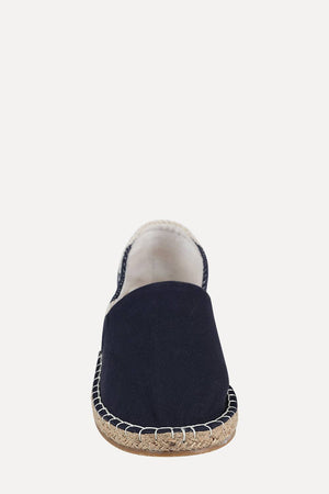 Blue Espadrilles with Nautical Striped Heel