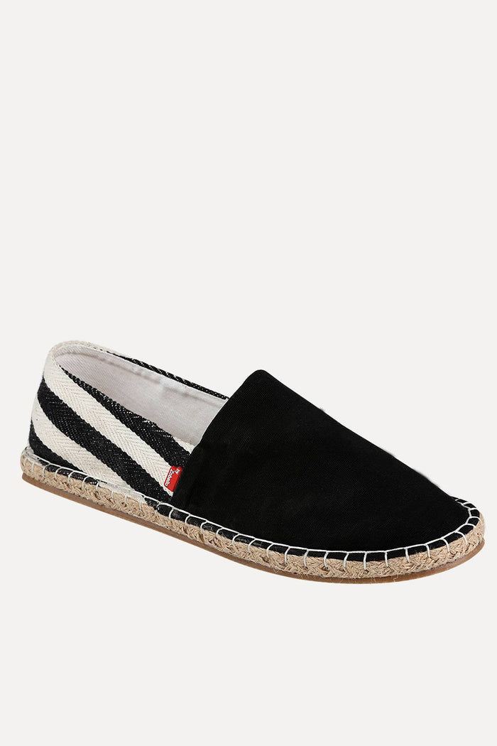 Blue Espadrilles With Nautical Striped Heel
