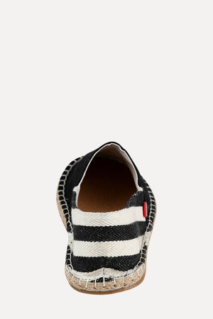 Blue Espadrilles with Nautical Striped Heel