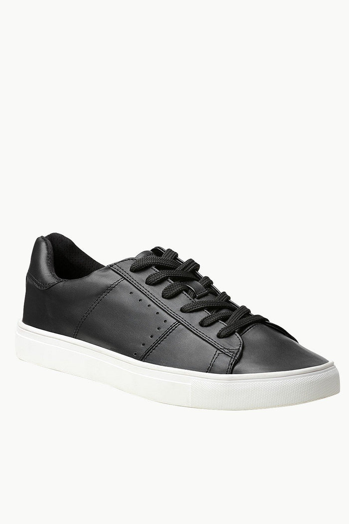 Faux Leather Lace Up Plimsolls