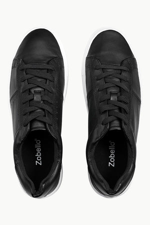 Faux Leather Lace Up Plimsolls