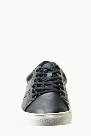 Faux Leather Lace Up Plimsolls