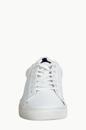 Faux Leather Lace Up Plimsolls