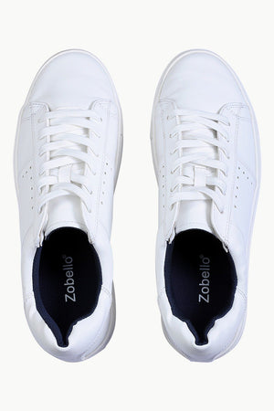 Faux Leather Lace Up Plimsolls