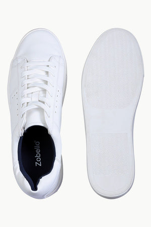 Faux Leather Lace Up Plimsolls