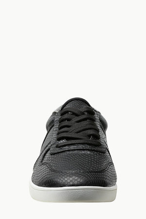 Faux Leather Lace Up Plimsolls