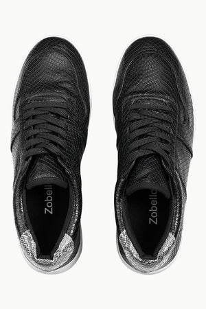 Faux Leather Lace Up Plimsolls