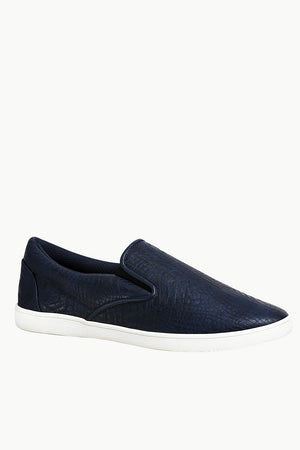 Faux Leather Loafer Plimsolls