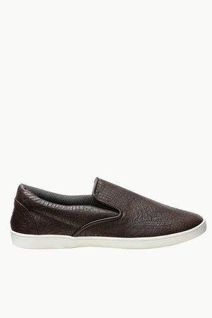 Faux Leather Loafer Plimsolls