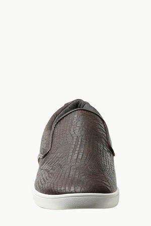 Faux Leather Loafer Plimsolls